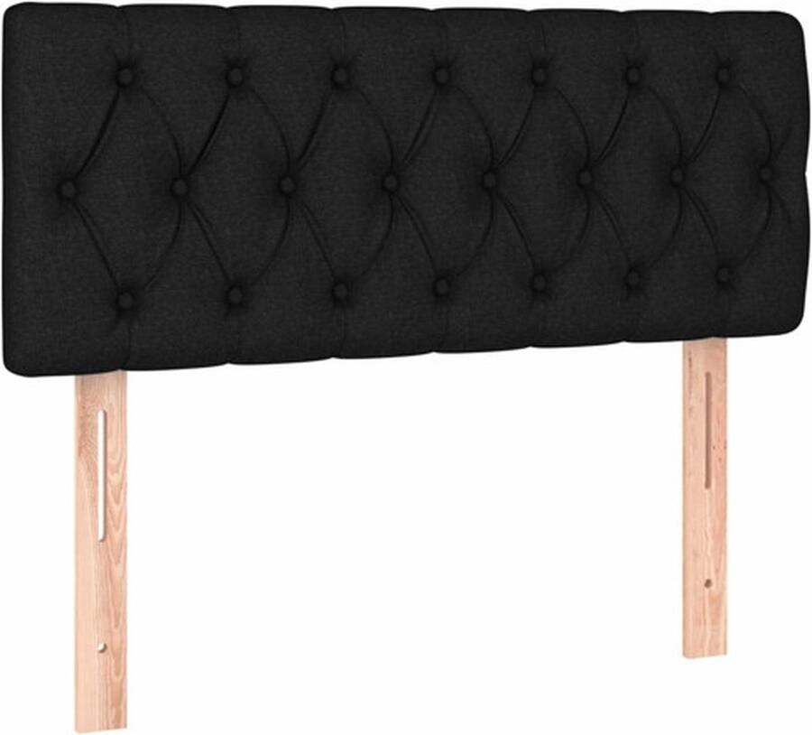 VidaXL Hoofdbord 100x7x78 88 cm stof zwart - Foto 2