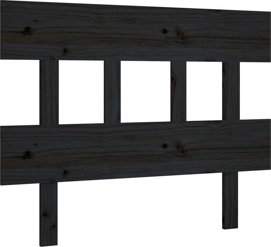 VidaXL Hoofdbord 78 5x3x81 cm massief grenenhout zwart