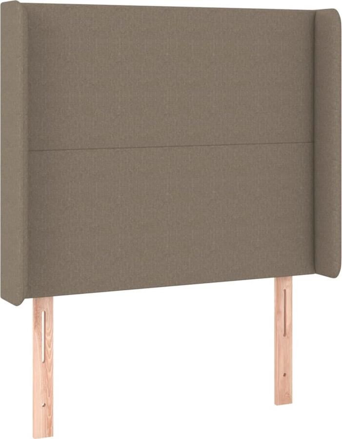 VidaXL Hoofdbord 103x16x118 128 cm Stof Taupe Klassieke Hoofdbord Taupe Bedhoofd Hoofdbekleding Comfortabel Hoofdbord Stoffen Hoofdbord Adjustable Headboard Bedroom Decor - Foto 2