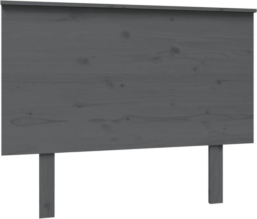 VidaXL Hoofdbord 104x6x82 5 cm massief grenenhout grijs
