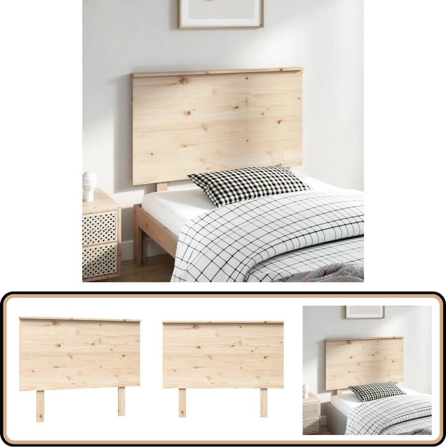 VidaXL Hoofdbord 104x6x82 5 cm Massief Grenenhout Hoofdboard Houten Hoofdbord Hoofdeinde Rustic Decor Landelijke Stijl