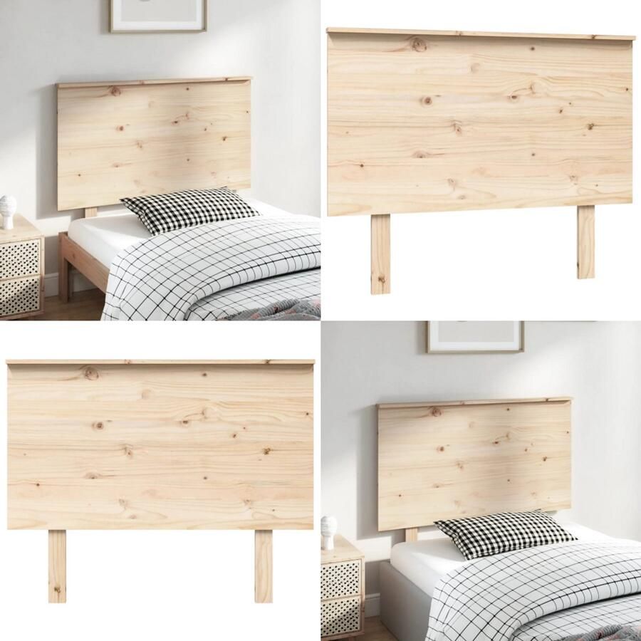 VidaXL Hoofdbord 104x6x82-5 cm massief grenenhout Hoofdbord Hoofdborden Hoofdeinde Houten Hoofdbord