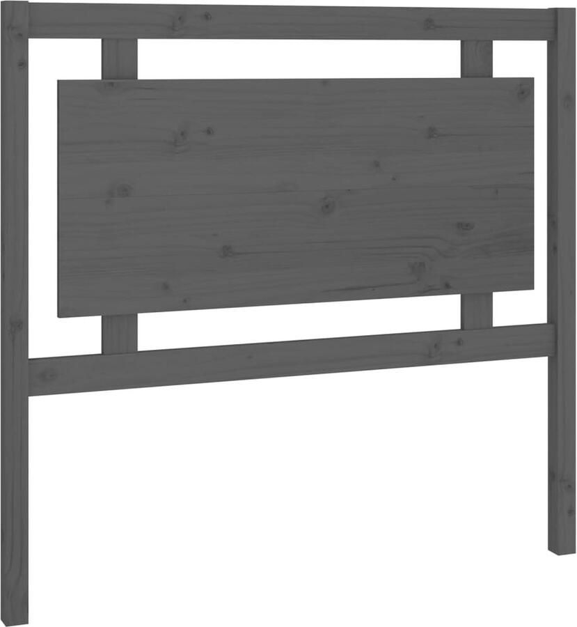 VidaXL Hoofdbord 105 5x4x100 cm massief grenenhout grijs - Foto 7