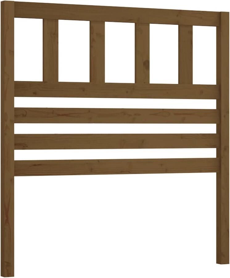 VidaXL Hoofdbord 96x4x100 cm massief grenenhout honingbruin - Foto 3