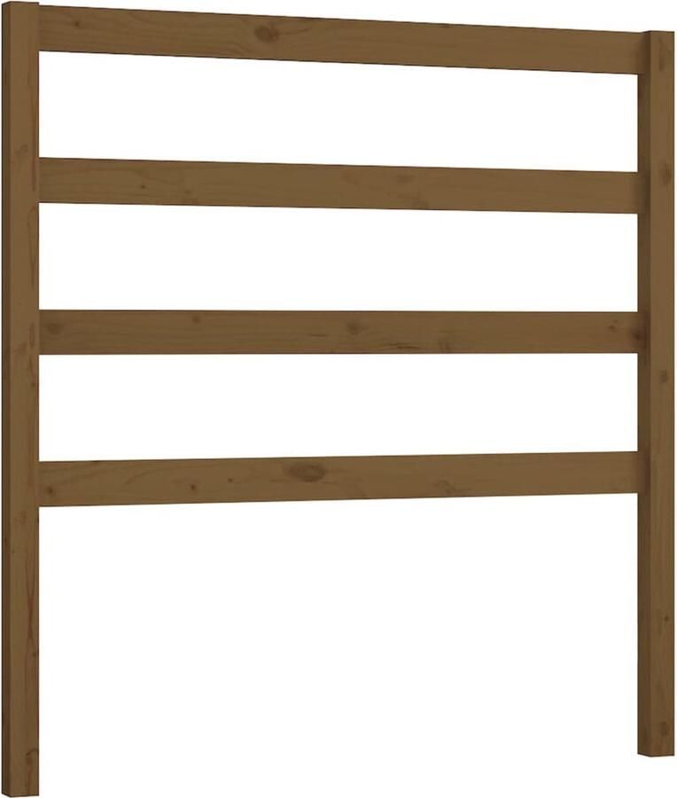 VidaXL Hoofdbord Massief Grenenhout Honingbruin Hoofd Bord Bedstelling Hoofdenbord Houten Hoofdeinde Grenenhout Bruine Meubels Slaapkamerstijl - Foto 2