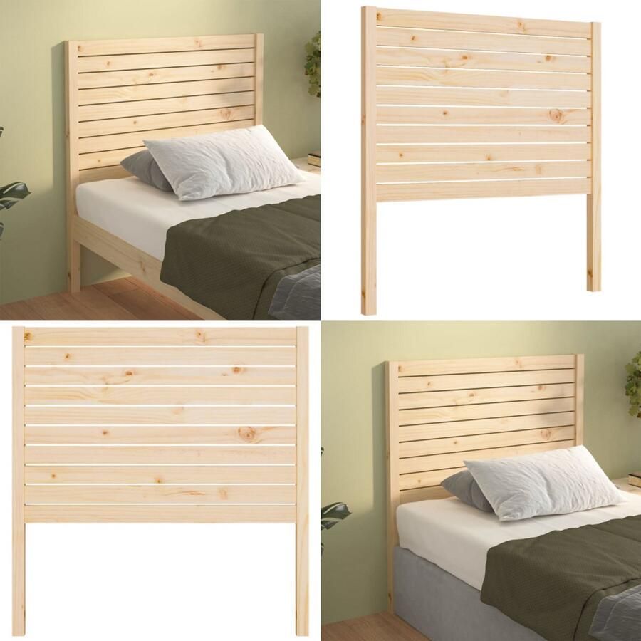 VidaXL Hoofdbord 106x4x100 cm massief grenenhout Hoofdbord Hoofdborden Hoofdeinde Houten Hoofdbord