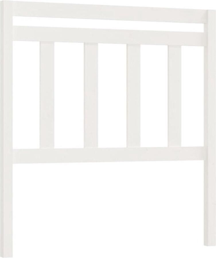 VidaXL Hoofdbord 106x4x100 cm massief grenenhout wit - Foto 15