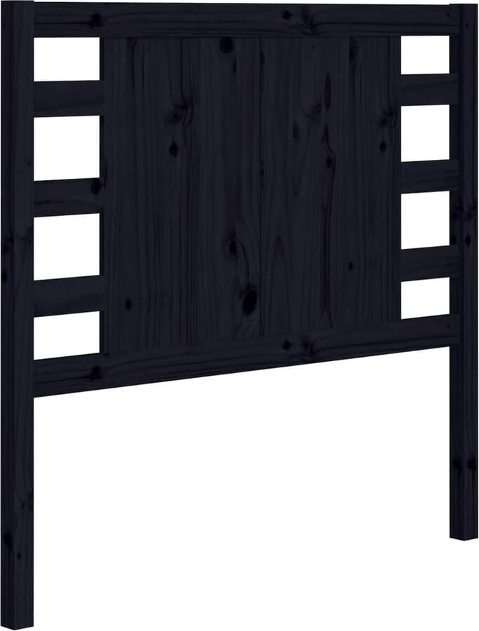 VidaXL Hoofdbord 106x4x100 cm massief grenenhout zwart - Foto 9