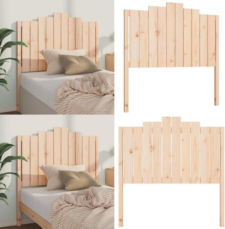 VidaXL Hoofdbord 106x4x110 cm massief grenenhout Hoofdbord Hoofdborden Hoofdeinde Houten Hoofdbord