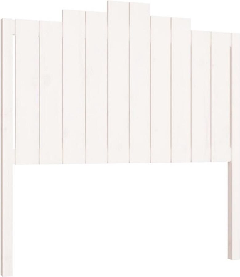 VidaXL Hoofdbord 106x4x110 cm massief grenenhout wit - Foto 2