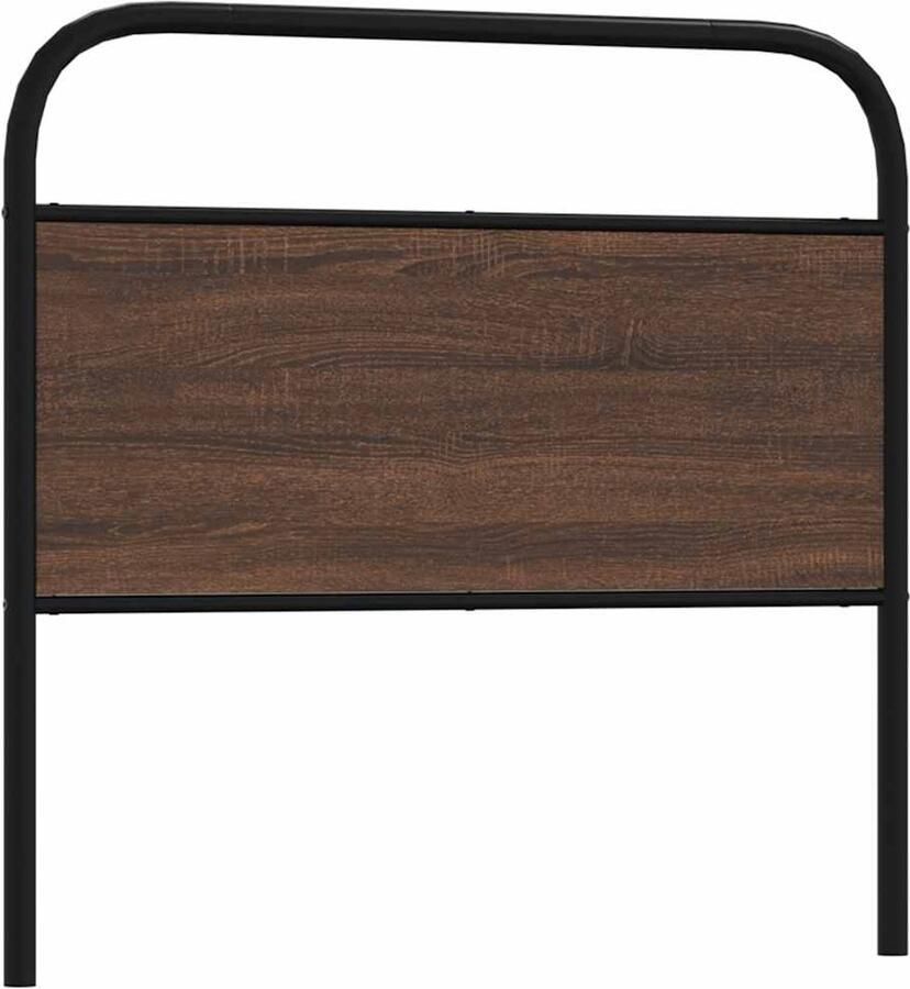 VidaXL Hoofdbord 107 cm bewerkt hout en staal bruin eikenkleurig - Foto 2
