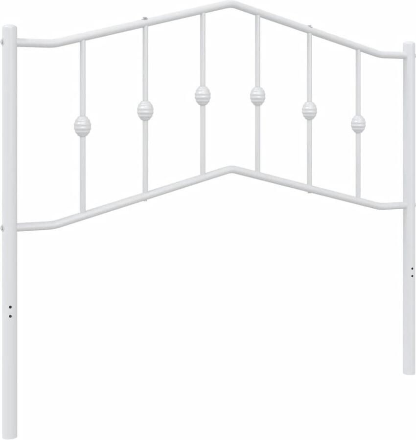 VidaXL Hoofdbord 107 cm metaal wit - Foto 3