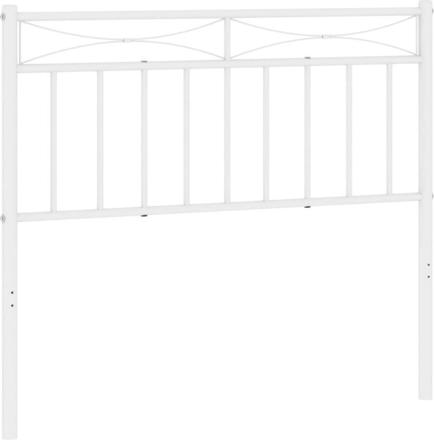 VidaXL Hoofdbord 107 cm metaal wit
