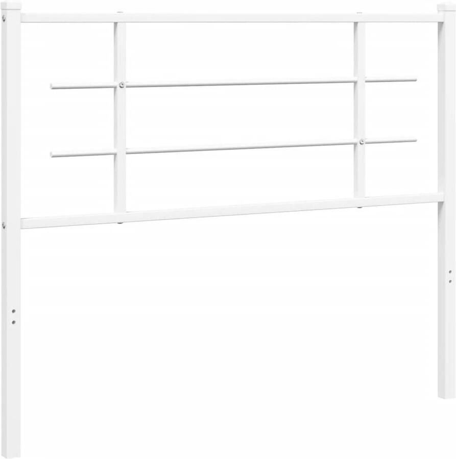 VidaXL Hoofdbord 107 cm metaal wit - Foto 12