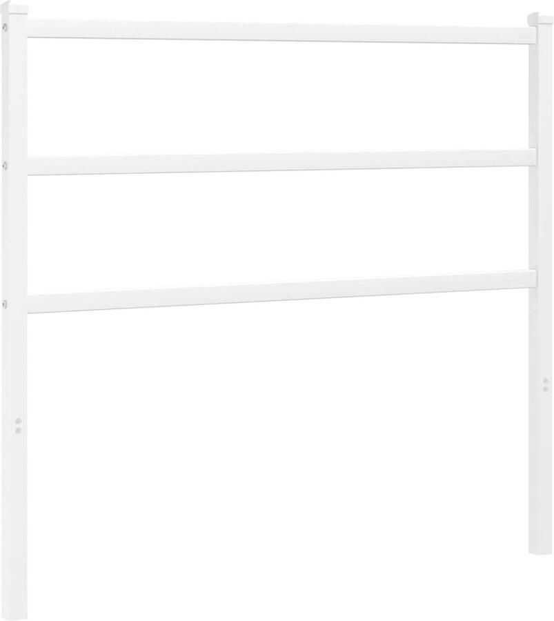 VidaXL Vervangend hoofdbord 107 cm metaal wit - Foto 2