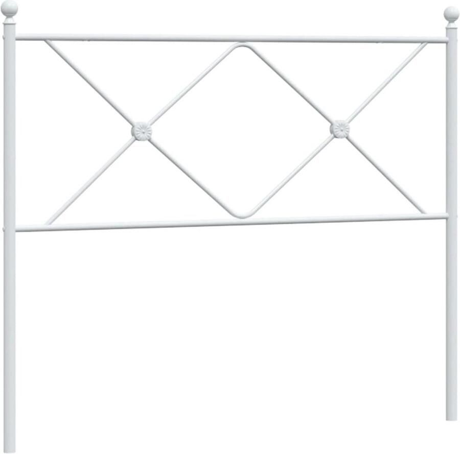 VidaXL Hoofdbord 100 cm metaal wit