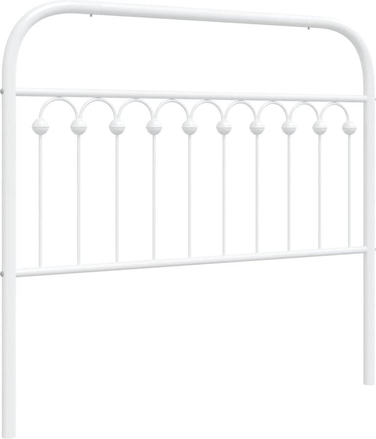 VidaXL Hoofdbord 107 cm metaal wit