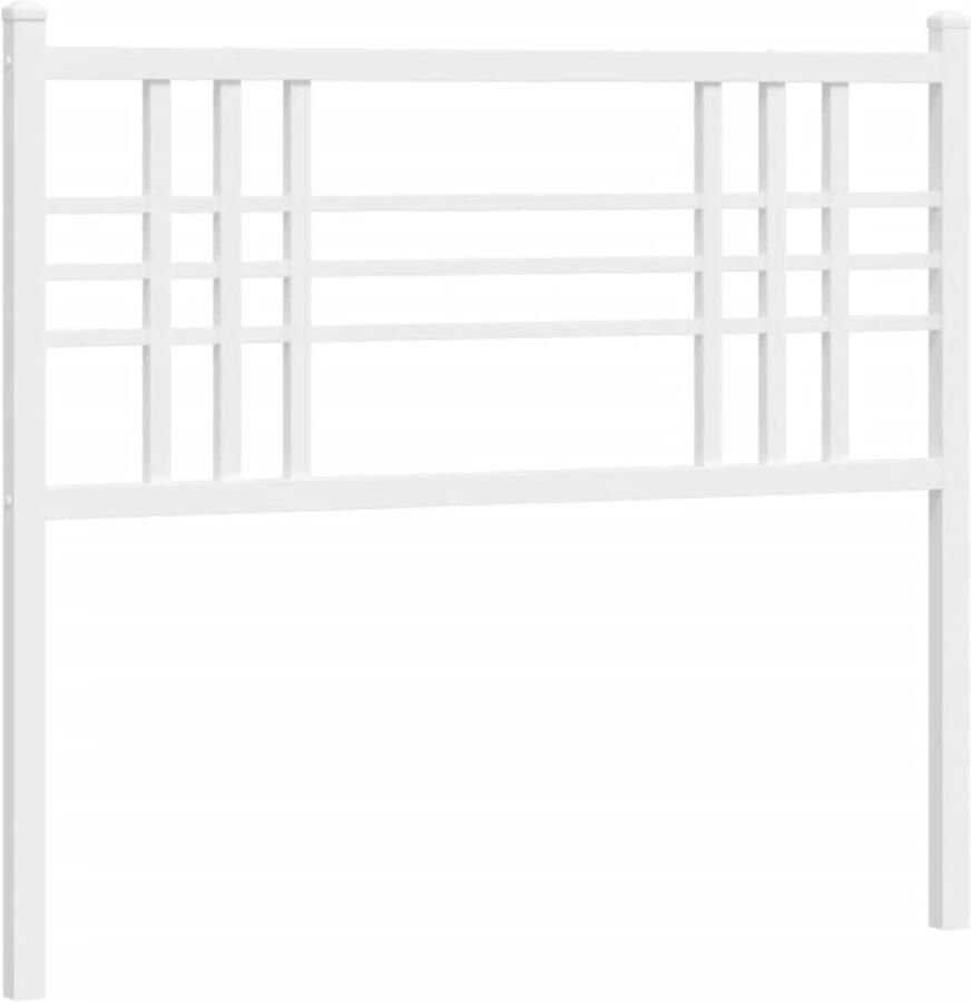 VidaXL Hoofdbord 107 cm metaal wit - Foto 3