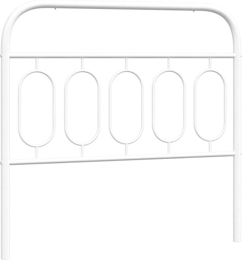 VidaXL Hoofdbord 107 cm Metaal Wit
