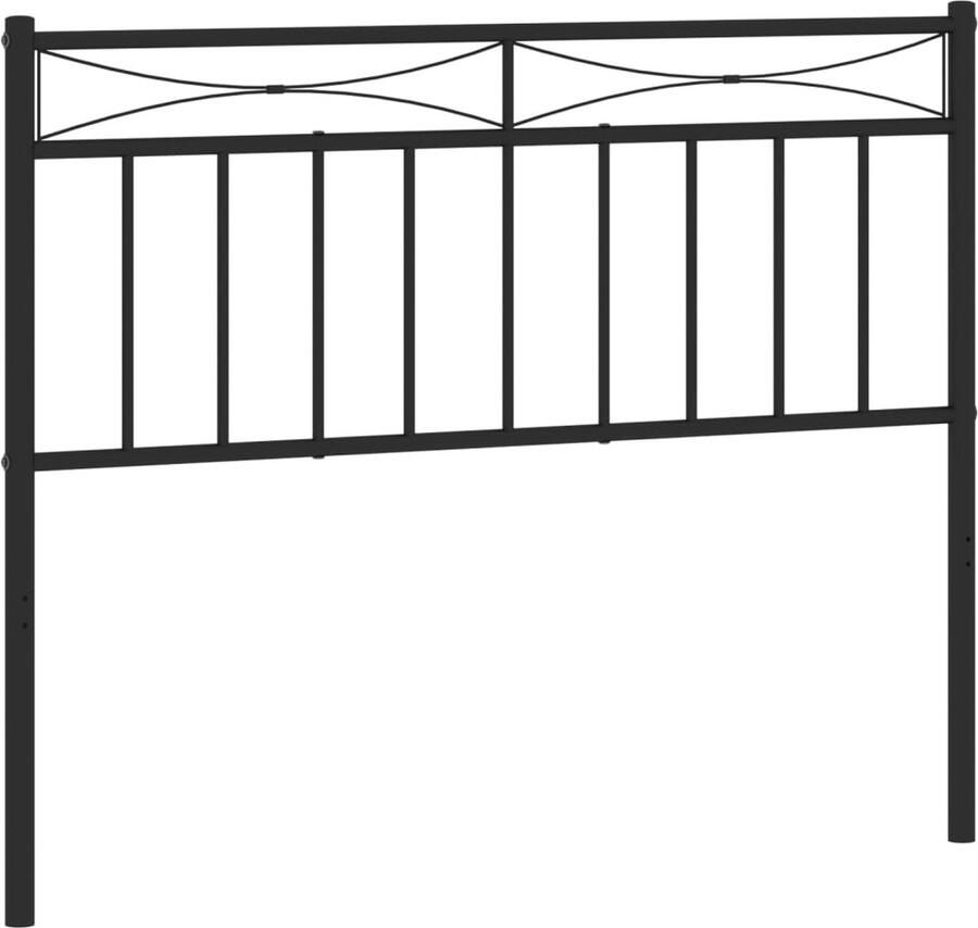 VidaXL Hoofdbord 107 cm metaal zwart - Foto 3