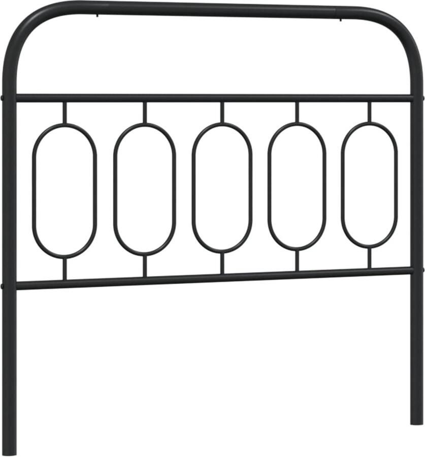 VidaXL Hoofdbord 107 cm metaal zwart