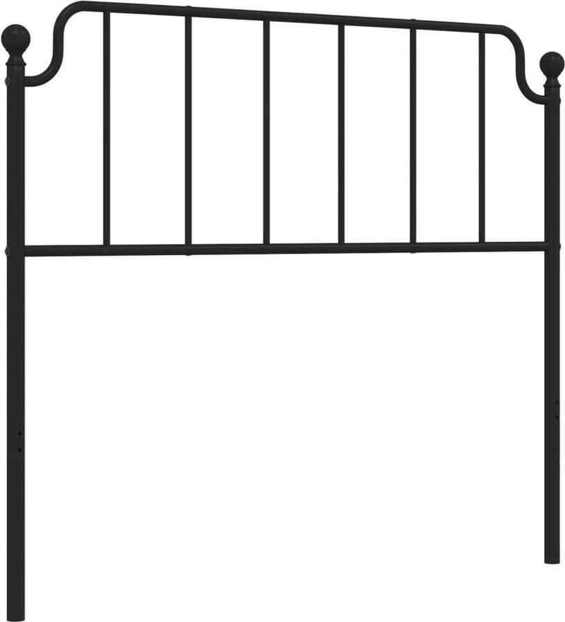 VidaXL Hoofdbord 107 cm metaal zwart - Foto 3