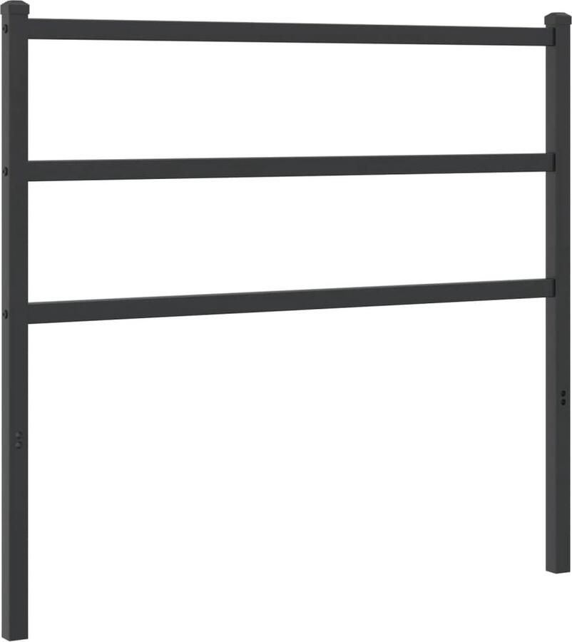 VidaXL Hoofdbord 107 cm metaal zwart - Foto 3