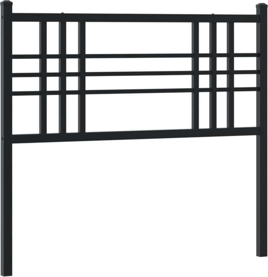 VidaXL Hoofdbord 107 cm metaal zwart - Foto 3
