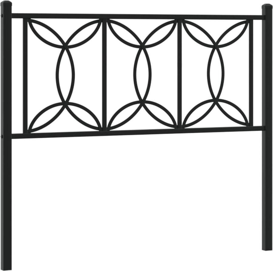 VidaXL Vervangend hoofdbord 107 cm metaal zwart - Foto 5