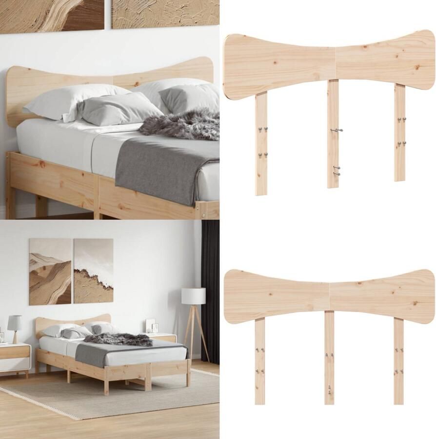 VidaXL Hoofdbord 120 cm massief grenenhout Hoofdbord Hoofdborden Bed Hoofdbord Bedhoofdbord