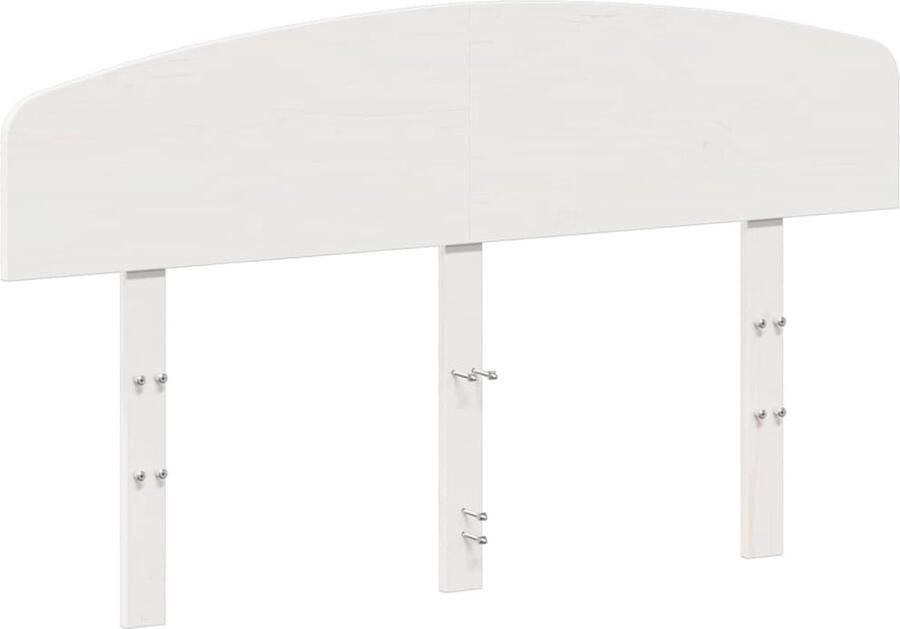VidaXL Hoofdbord 120 cm massief grenenhout wit - Foto 3