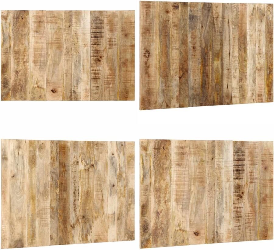 VidaXL Hoofdbord 120 cm massief ruw mangohout Hoofdeinde Hoofdeinden Bed Hoofdeinde Paneel