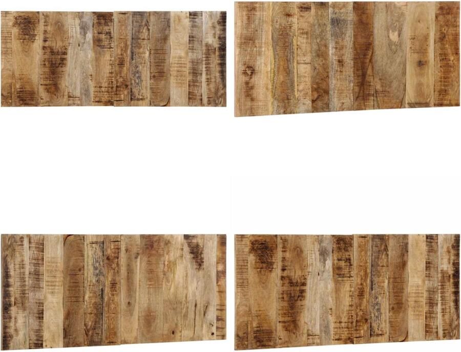 VidaXL Hoofdbord 120 cm massief ruw mangohout Hoofdeinde Hoofdeinden Bed Hoofdeinde Paneel
