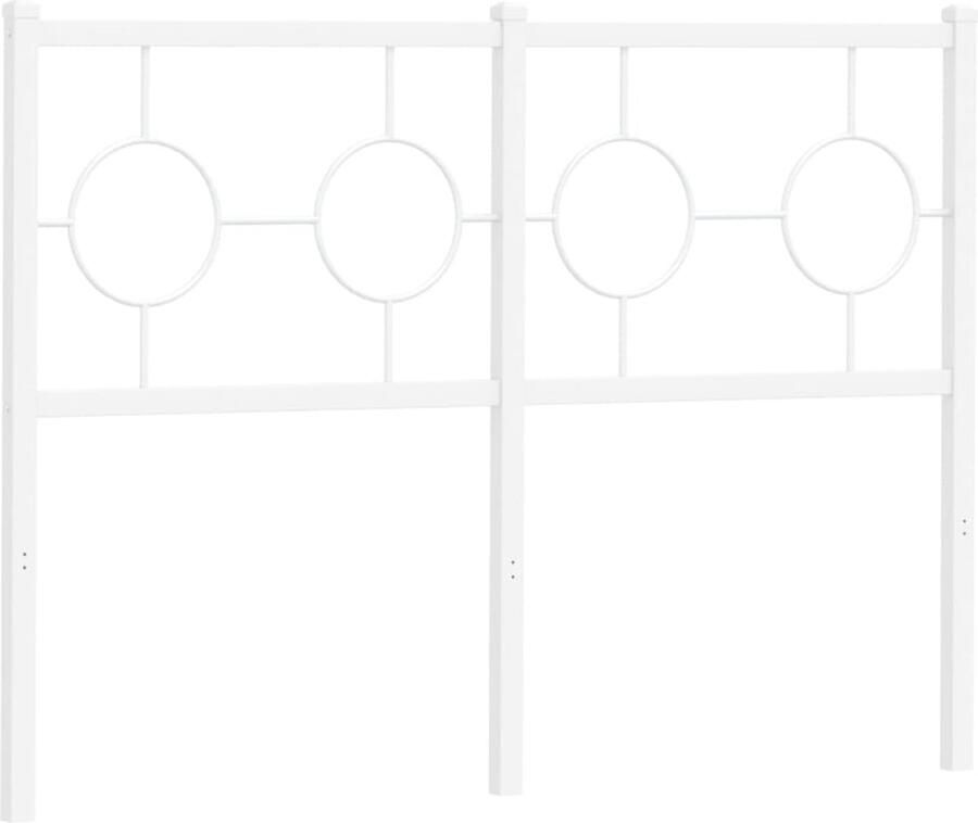 VidaXL Hoofdbord 120 cm metaal wit