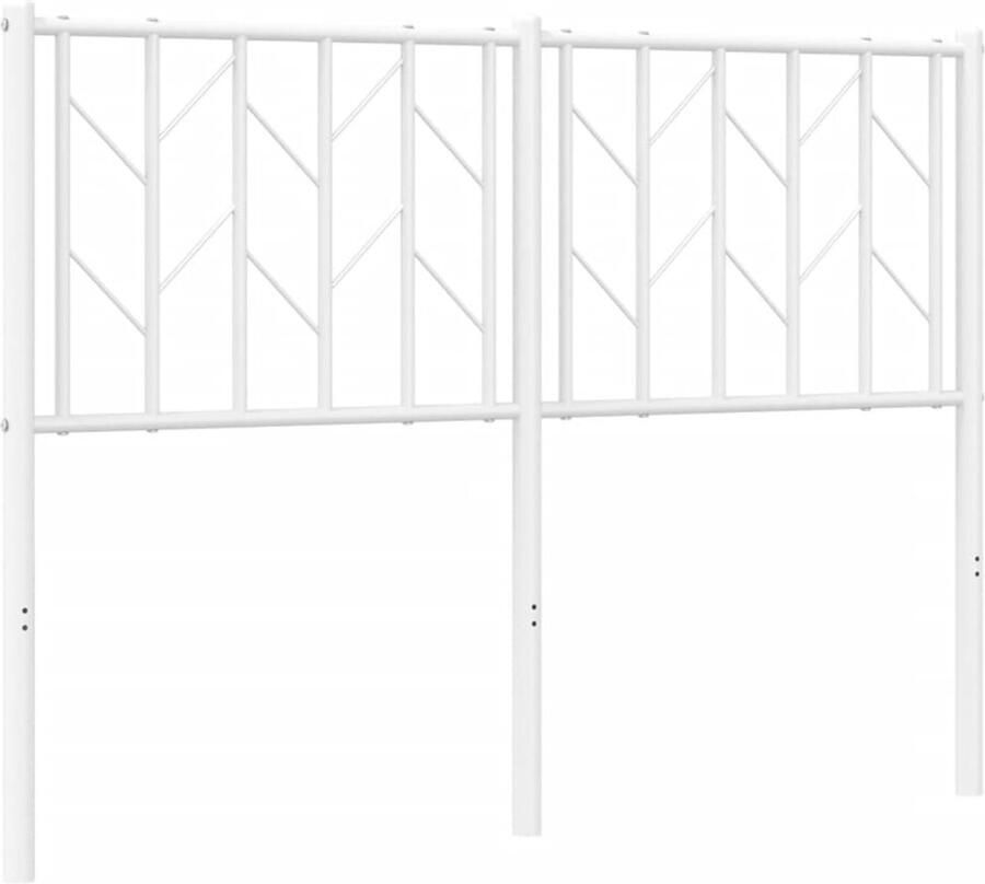 VidaXL Hoofdbord 120 cm metaal wit - Foto 6