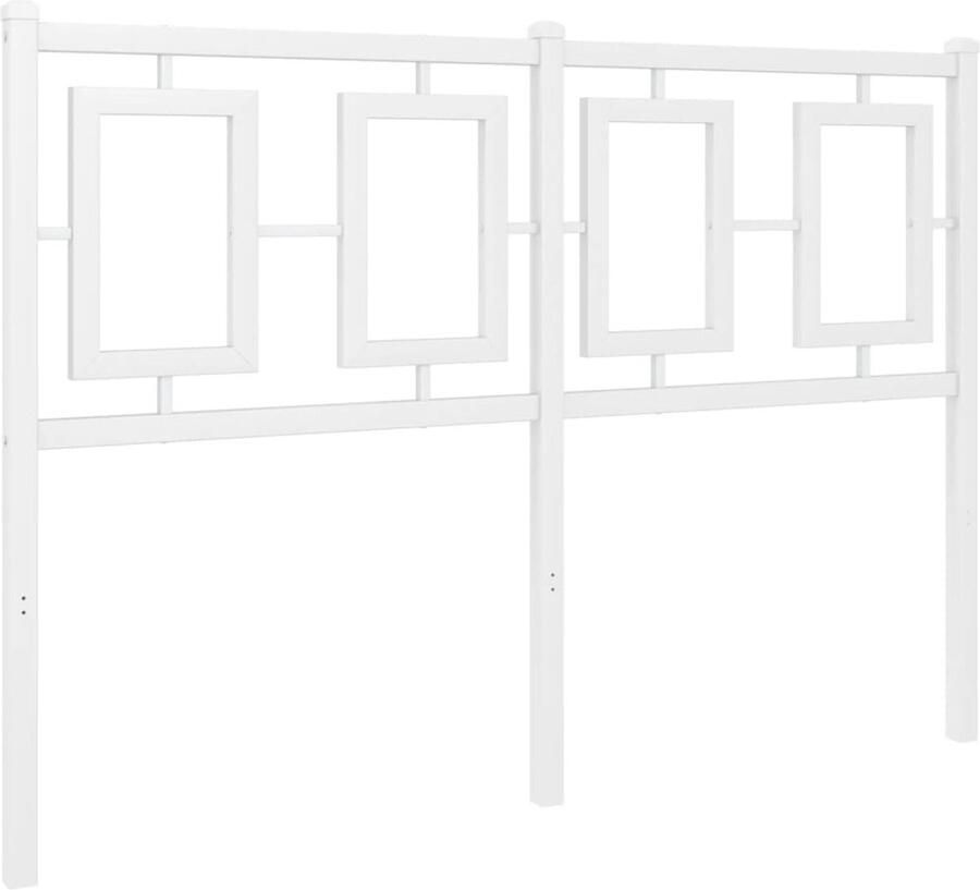 VidaXL Hoofdbord 120 cm metaal wit - Foto 3