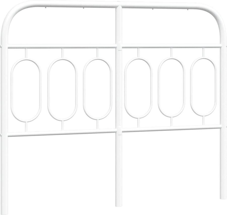 VidaXL Hoofdbord 120 cm metaal wit