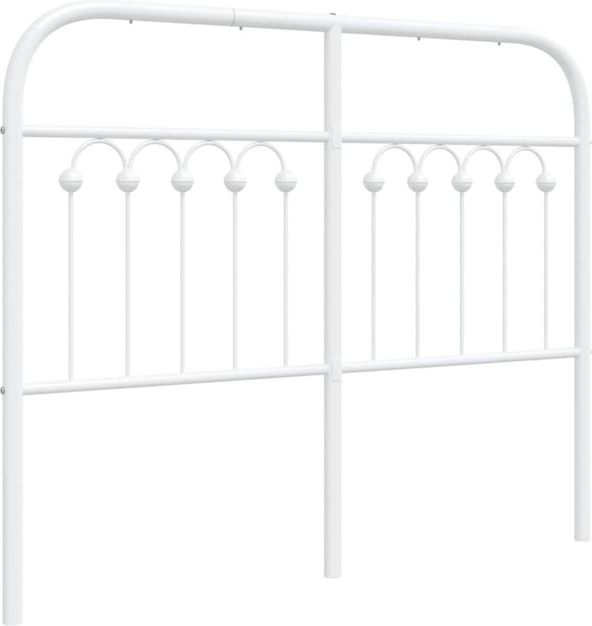VidaXL Hoofdbord 120 cm metaal wit
