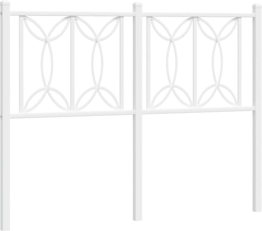 VidaXL Hoofdbord 120 cm metaal wit