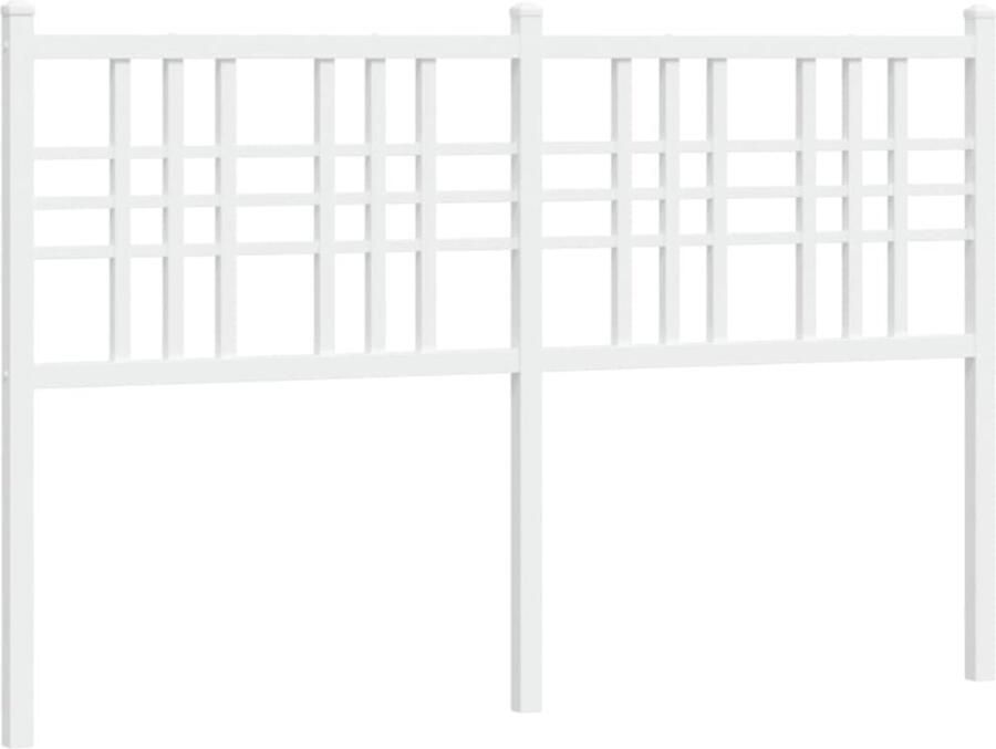 VidaXL Hoofdbord 120 cm metaal wit - Foto 3
