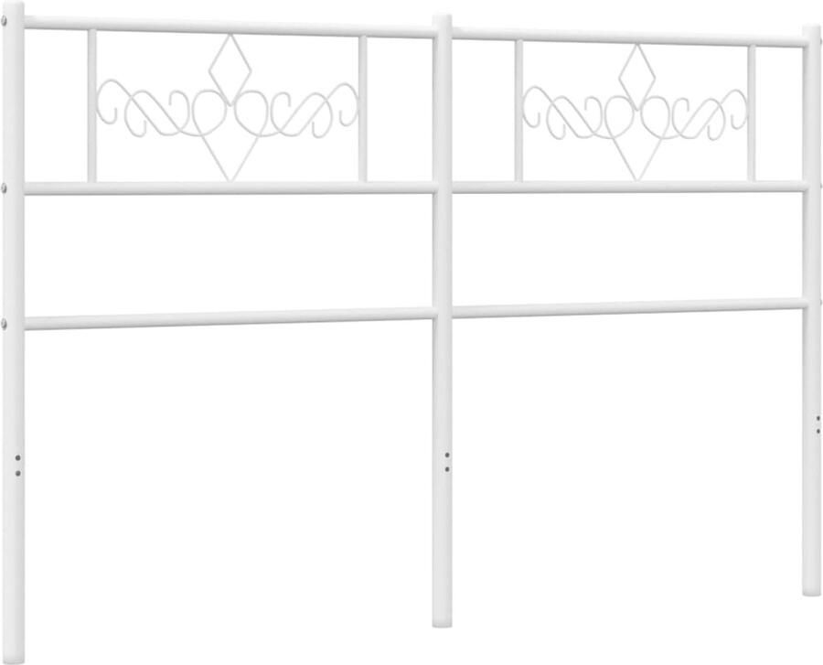 VidaXL Hoofdbord 120 cm metaal wit - Foto 3