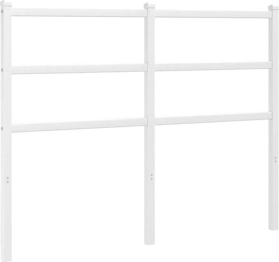 VidaXL Hoofdbord 120 cm metaal wit - Foto 3