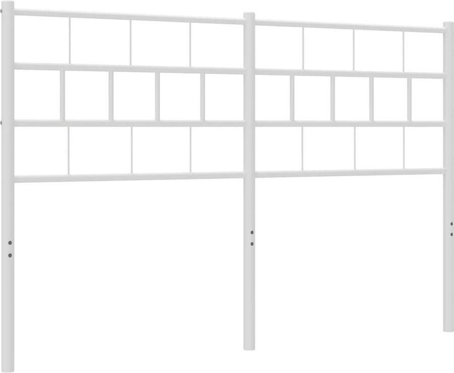 VidaXL Hoofdbord 120 cm metaal wit - Foto 5
