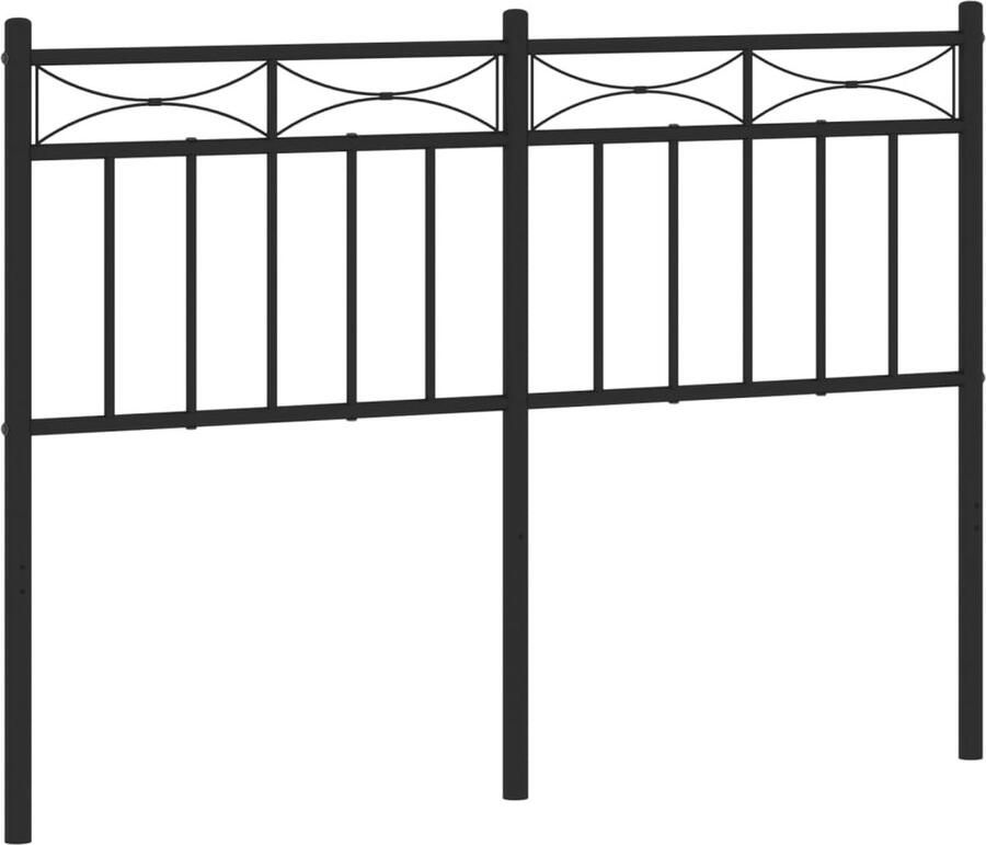VidaXL Hoofdbord 120 cm metaal zwart - Foto 3
