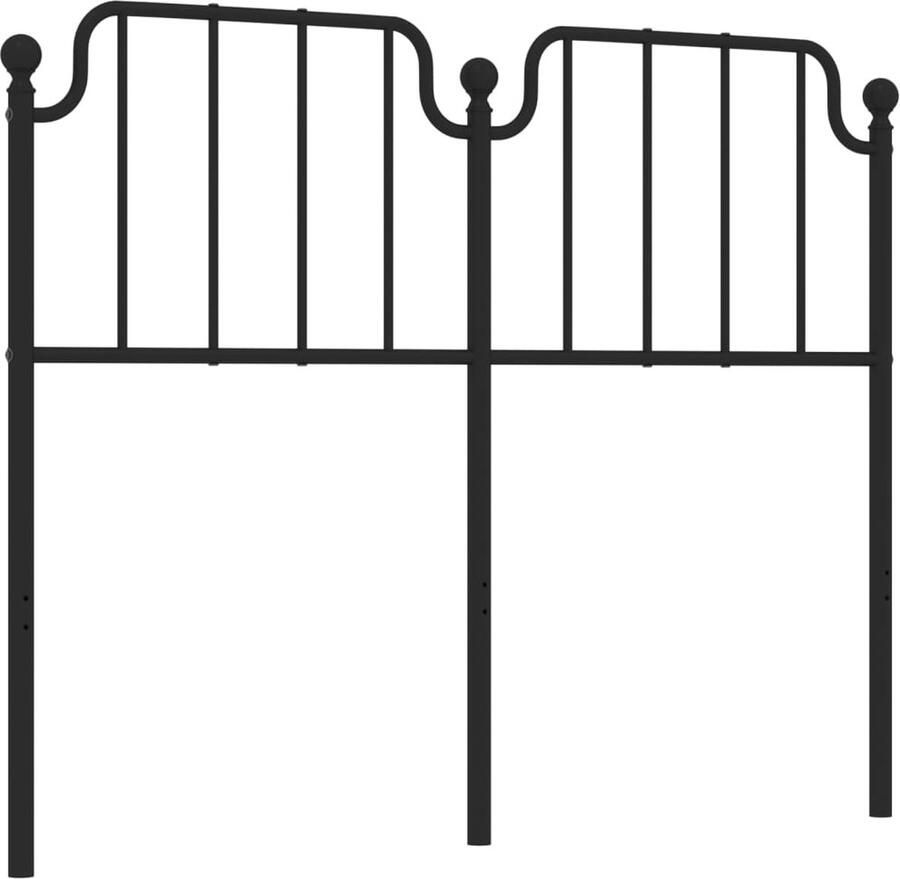 VidaXL Hoofdbord 120 cm metaal zwart - Foto 3