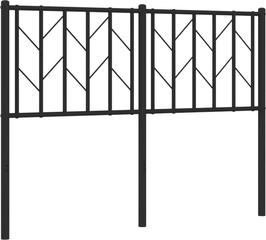 VidaXL Hoofdbord 120 cm metaal zwart - Foto 3