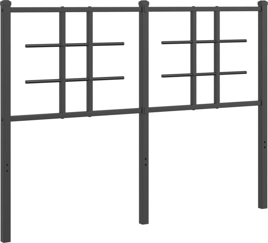 VidaXL Hoofdbord 120 cm metaal zwart