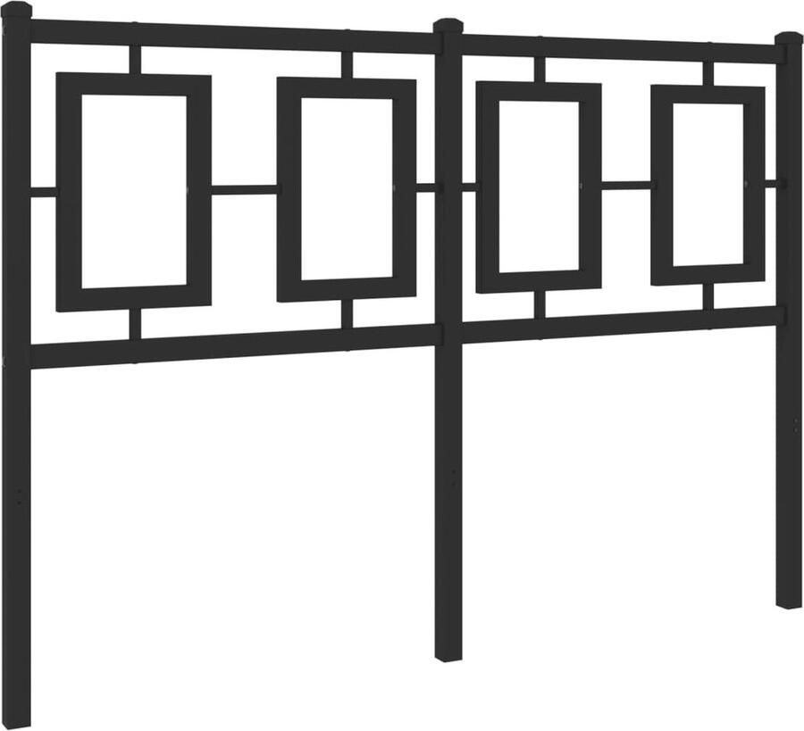 VidaXL Hoofdbord 120 cm metaal zwart - Foto 3