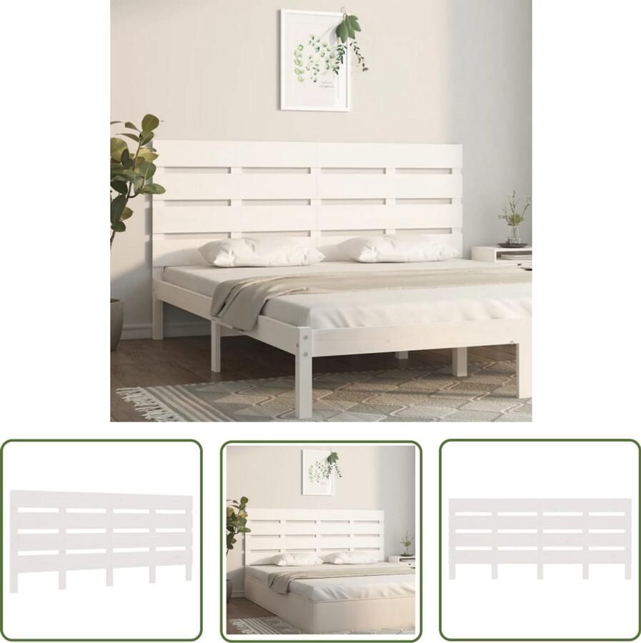 VidaXL Hoofdbord 120x3x80 cm Massief Grenenhout Wit Houten Hoofdbord Kopen Hoofddekens Bedroom Decor Slaapkamer Meubels Grenenhout Wit Hoofdbord