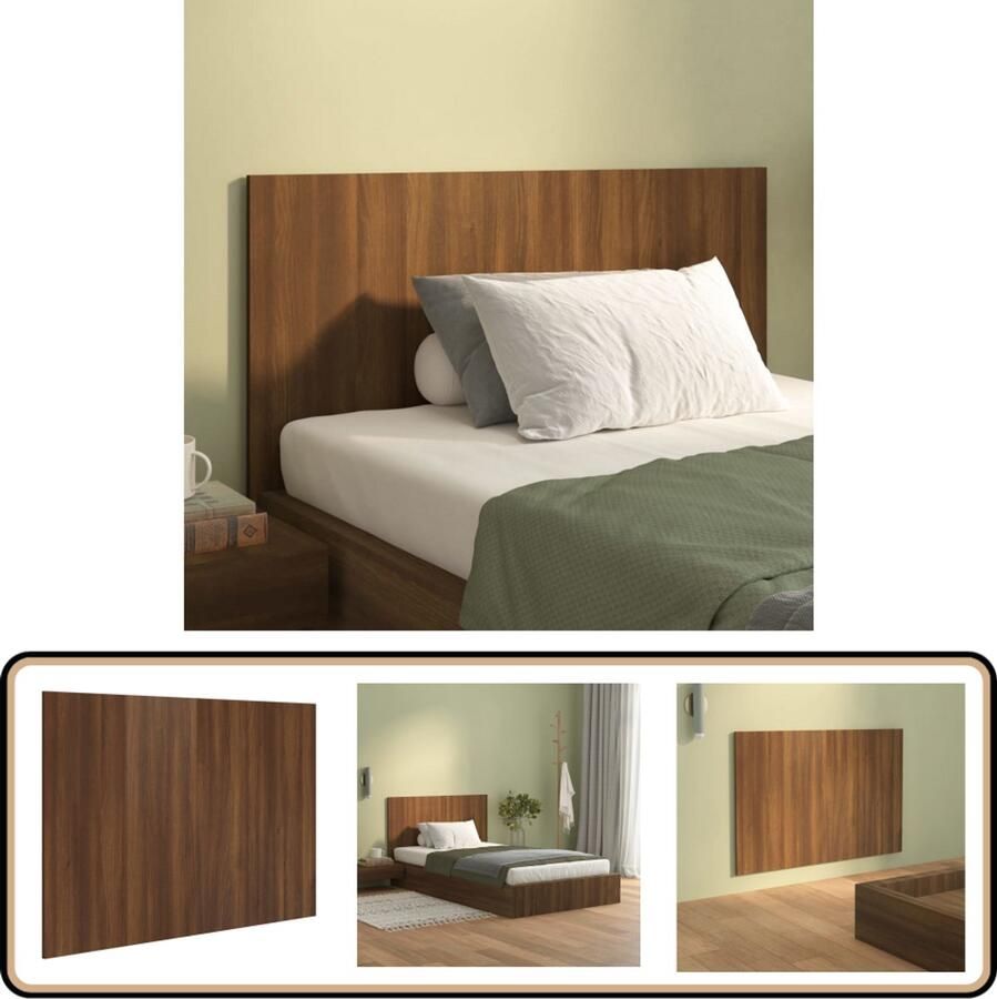 VidaXL Hoofdbord 120x80 cm Bruin Eikenhout Wandhoofdbord Hoofdbord Beddecoratie Houten Hoofdbord Bruine Hoofdboard Klassieke Hoofdbord Bedroom Decor Slaapkamervloeren